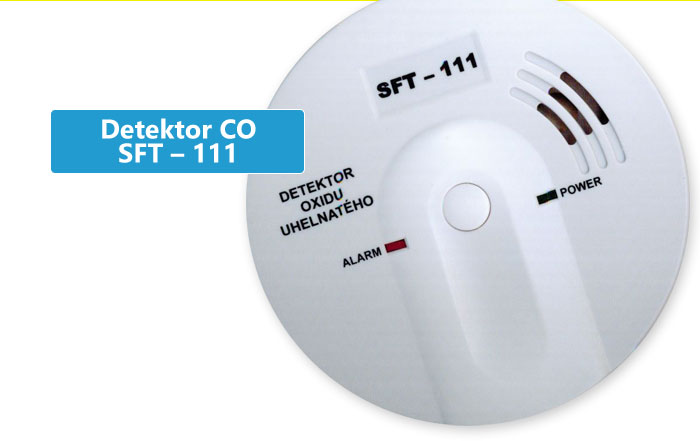 Detektor CO SFT-111 - hlásič oxidu uhelnatého